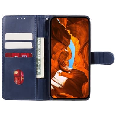 SKALO Motorola Moto G55 5G Premium Wallet Lompakkokotelo - Sininen