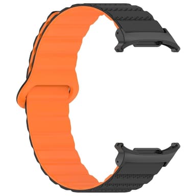 SKALO TPU-magneettiranneke Samsung Watch Ultra 47mm - Musta-Oranssi