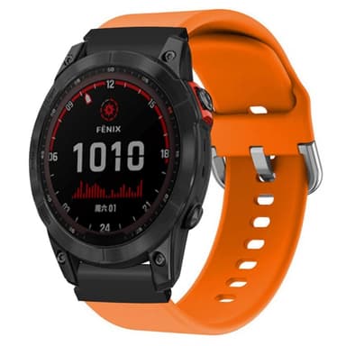 SKALO Garmin Fenix 8 Amoled 43mm Silikoniranneke Muotoiltu - Oranssi