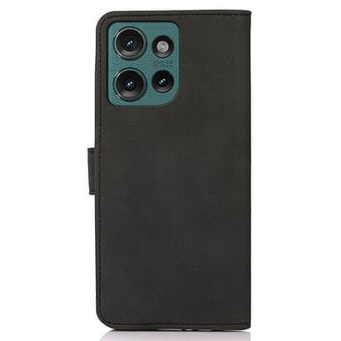 SKALO Motorola Edge 50 Neo 5G KHAZNEH Lompakkokotelo PU-nahasta - Musta
