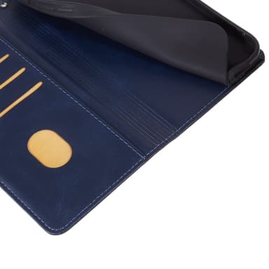 SKALO Motorola Moto G55 5G Premium Wallet Lompakkokotelo - Sininen