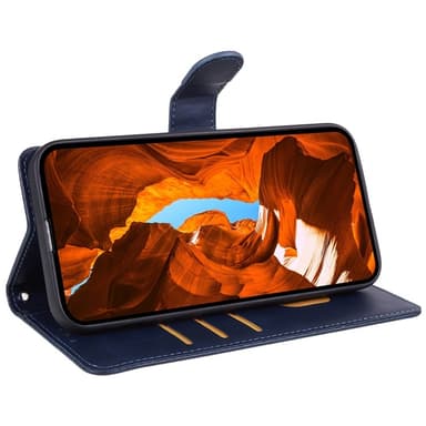 SKALO Motorola Moto G55 5G Premium Wallet Lompakkokotelo - Sininen