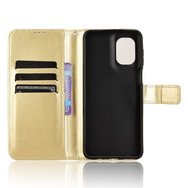 SKALO Motorola Moto G55 5G PU-nahkainen Lompakkokotelo - Kulta