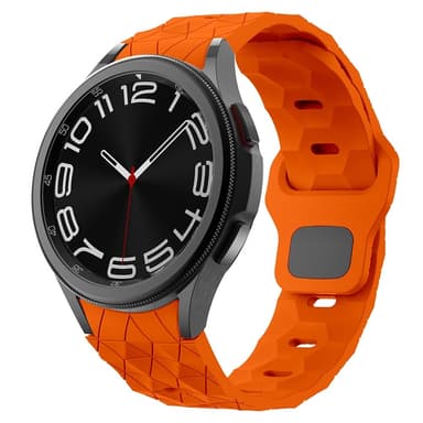 SKALO Kuusikulmainen Silikoniranneke Samsung Watch 7 40mm/44mm - Oranssi