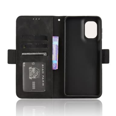 SKALO Motorola Moto G55 5G 6-lokeroa Lompakkokotelo - Musta