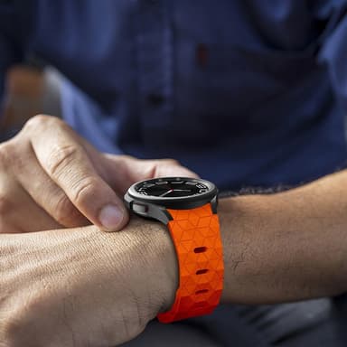 SKALO Kuusikulmainen Silikoniranneke Samsung Watch 7 40mm/44mm - Oranssi
