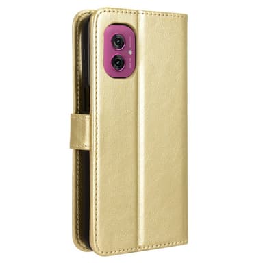 SKALO Motorola Moto G55 5G PU-nahkainen Lompakkokotelo - Kulta