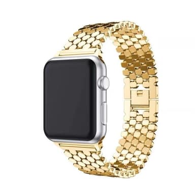 SKALO Fish Scale Metalliranneke Apple Watch Series 4-6 40mm - Kulta