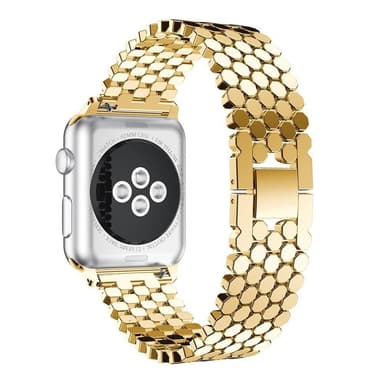 SKALO Fish Scale Metalliranneke Apple Watch Series 4-6 40mm - Kulta