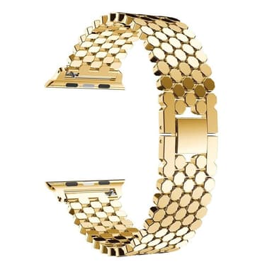SKALO Fish Scale Metalliranneke Apple Watch Series 4-6 40mm - Kulta