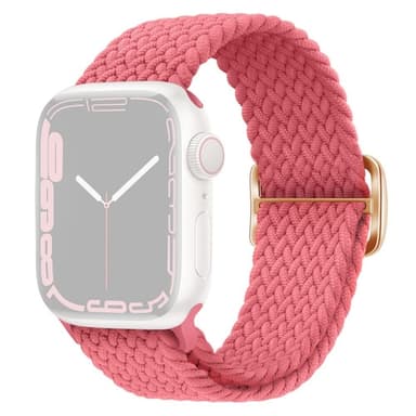 SKALO Punottu -ranneke Apple Watch Series 7-9 41mm - Pinkki