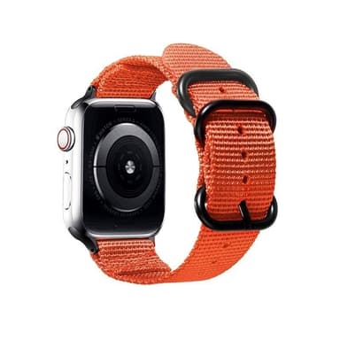 SKALO Nato-ranneke Nylon Apple Watch Ultra 49mm - Oranssi