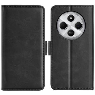 SKALO Xiaomi Redmi 14C Premium Wallet Lompakkokotelo - Musta