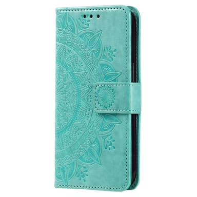 SKALO Samsung S24 FE Mandala lompakkokotelo - Turkoosi