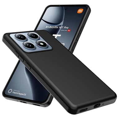SKALO Xiaomi 14T Pro Mattamusta erittäin ohut TPU-suojakuori