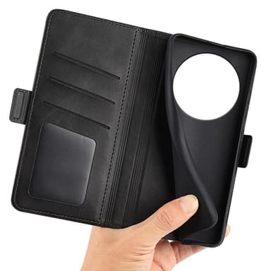 SKALO Xiaomi Redmi 14C Premium Wallet Lompakkokotelo - Musta