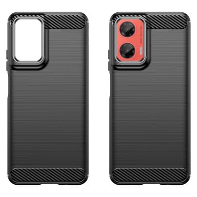 SKALO Motorola Moto G35 5G Armor Carbon Iskunkestävä TPU suojakuori - Musta