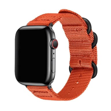 SKALO Nato-ranneke Nylon Apple Watch Ultra 49mm - Oranssi