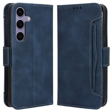 SKALO Samsung S24 FE 6-lokeroa Lompakkokotelo - Sininen