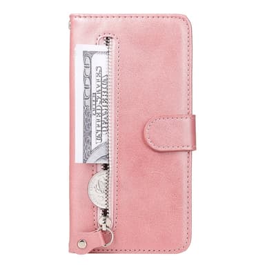 SKALO Xiaomi Redmi 14C Classic Lompakkokotelo vetoketjullinen lokero - Pinkki