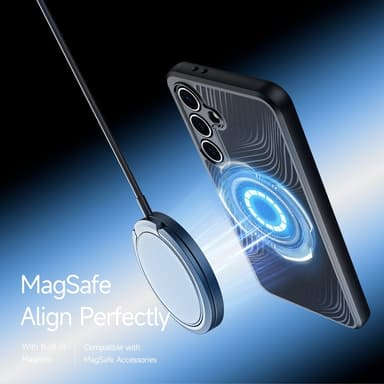 DUX DUCIS Samsung S24 FE Aimo Series Magnetic Ring Suojakuori - Musta