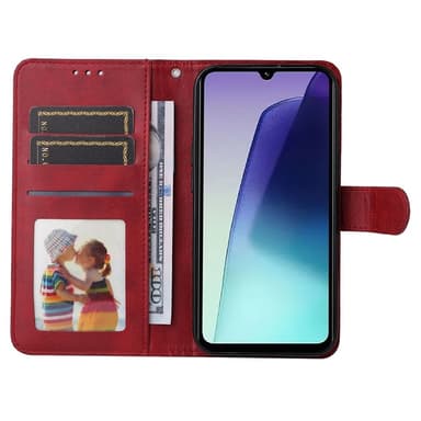 SKALO Xiaomi Redmi 14C PU-nahkainen Lompakkokotelo - Punainen