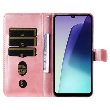 SKALO Xiaomi Redmi 14C Classic Lompakkokotelo vetoketjullinen lokero - Pinkki