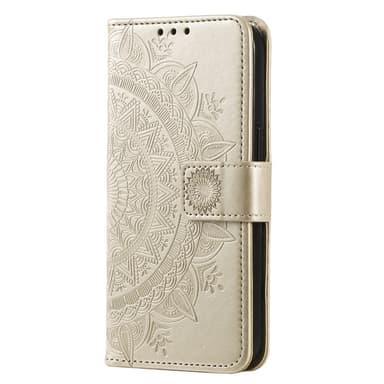 SKALO Xiaomi Redmi 14C Mandala lompakkokotelo - Kulta