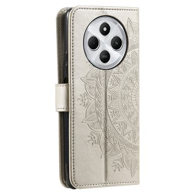 SKALO Xiaomi Redmi 14C Mandala lompakkokotelo - Kulta
