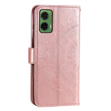 SKALO Motorola Moto G35 5G Mandala lompakkokotelo - Ruusukulta