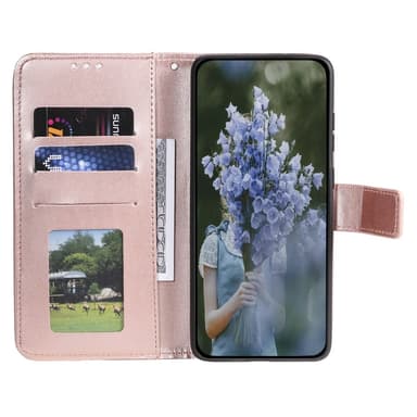 SKALO Motorola Moto G35 5G Mandala lompakkokotelo - Ruusukulta