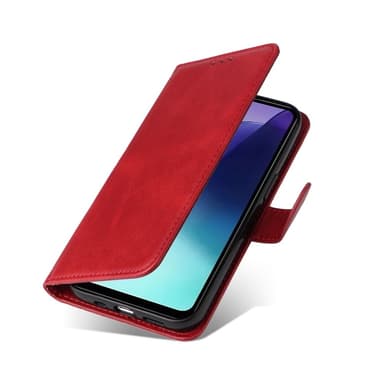 SKALO Xiaomi Redmi 14C PU-nahkainen Lompakkokotelo - Punainen