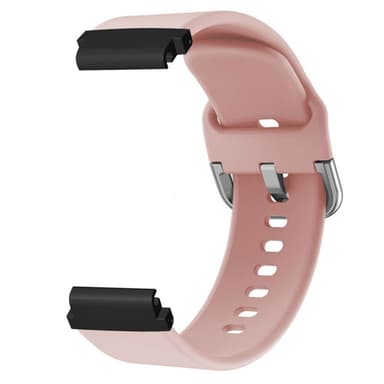 SKALO Garmin Fenix 7S/7S Pro 42mm Silikoniranneke Muotoiltu - Pinkki