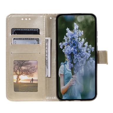 SKALO Xiaomi Redmi 14C Mandala lompakkokotelo - Kulta