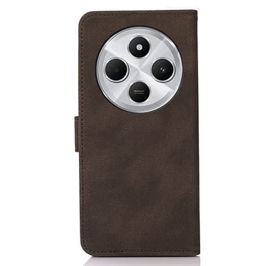SKALO Xiaomi Redmi 14C KHAZNEH Lompakkokotelo PU-nahasta - Ruskea