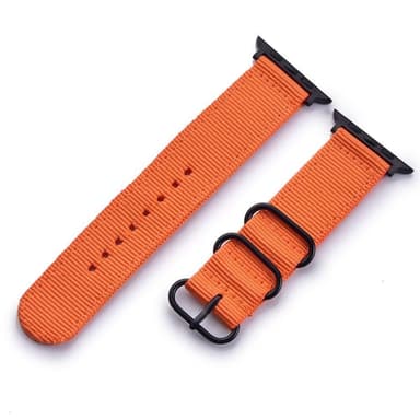 SKALO Nato-ranneke Nylon Apple Watch Ultra 49mm - Oranssi