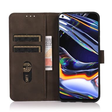 SKALO Xiaomi Redmi 14C KHAZNEH Lompakkokotelo PU-nahasta - Ruskea