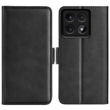 SKALO Xiaomi 14T Pro Premium Wallet Lompakkokotelo - Musta