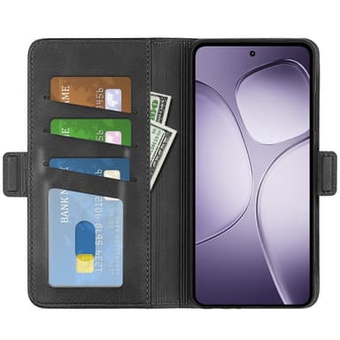 SKALO Xiaomi 14T Pro Premium Wallet Lompakkokotelo - Musta