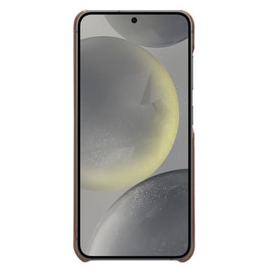 SKALO Samsung S24 FE PU-nahkainen Suojakuori Lompakolla - Ruskea