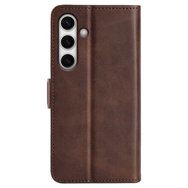 SKALO Samsung S24 FE Premium Wallet Lompakkokotelo - Ruskea