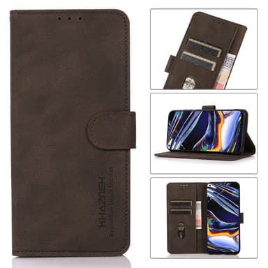 SKALO Xiaomi Redmi 14C KHAZNEH Lompakkokotelo PU-nahasta - Ruskea