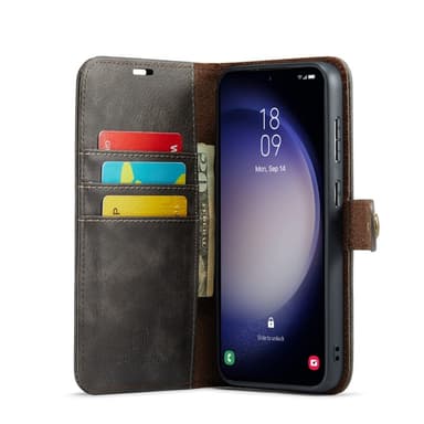 DG MING Samsung S24 FE 2-in-1 magneetti lompakkokotelo - Harmaa