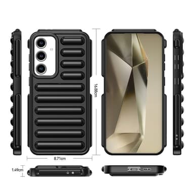 SKALO Samsung S24 FE Capsule Series Suojakuori - Musta