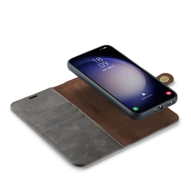DG MING Samsung S24 FE 2-in-1 magneetti lompakkokotelo - Harmaa