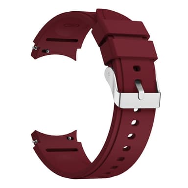 SKALO Samsung Watch 6 40mm/44mm Silikoniranneke Muotoiltu - Viininpunainen