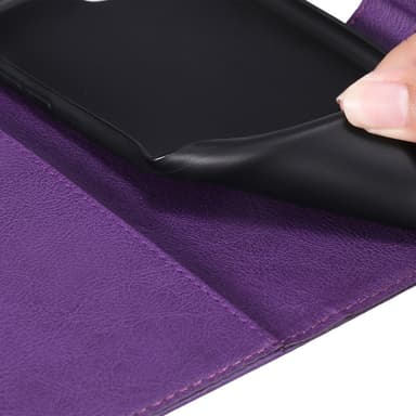 SKALO Motorola Edge 50 5G PU-nahkainen Lompakkokotelo - Violetti