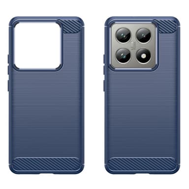SKALO Xiaomi 14T Armor Carbon Iskunkestävä TPU suojakuori - Sininen
