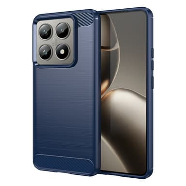 SKALO Xiaomi 14T Armor Carbon Iskunkestävä TPU suojakuori - Sininen