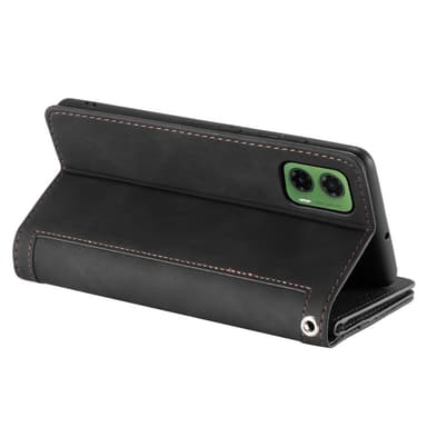 SKALO Motorola Moto G35 5G Big Wallet 9-Korttitasku Lompakkokotelo - Musta